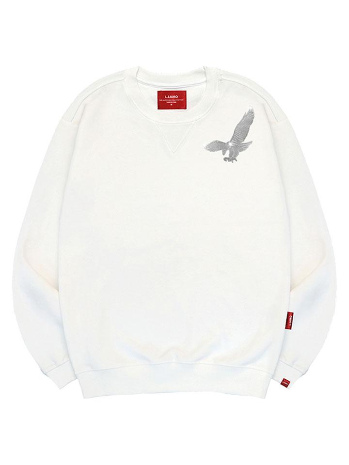Ellamo Silver Bird Sweatshirt Unisex Big Sizes S~4Xl