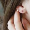 925 Sterling Silver Plating 18K Gold Cute Zircon Heart Stud Earrings for Women Fashionable Simple Exquisite Jewelry