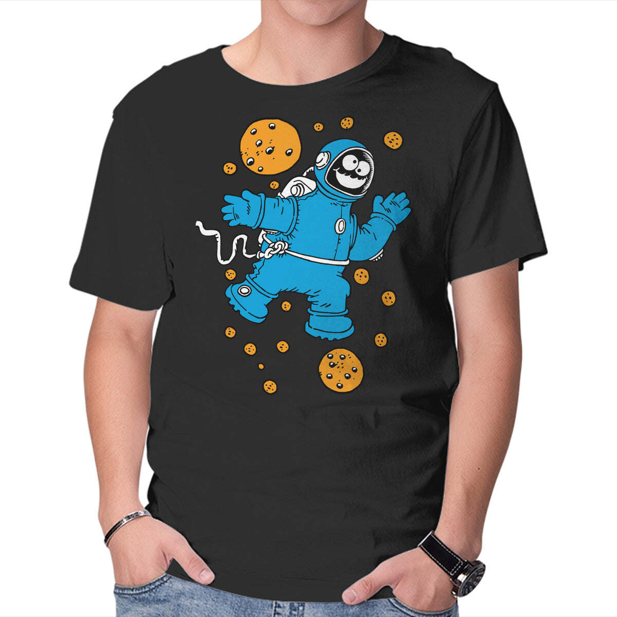 Unisex Crew Neck T-Shirt Monster In The Sky With Diamonds Graphic Short Sleeve Casual Tee M