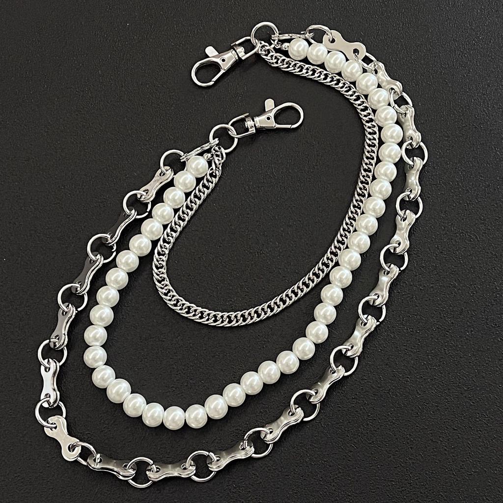 Punk Pants Chain Accessories Denim Waist Chain Hip Hop Trend Decorative Pants Lanyard Chain Lanyard