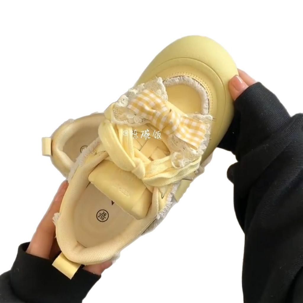 Zhao Ruth campus wind big head shoes round head thick baseplate shoes spring new niche versatile bread shoes
