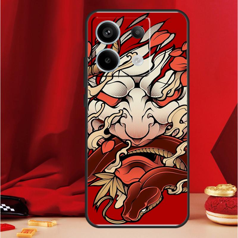 Japanese Hannya Oni Mask Case For Xiaomi Redmi Note 14 12 11 10 13 15 Pro Plus Redmi 15 13 10C 12C 13C 14C 15C Funda