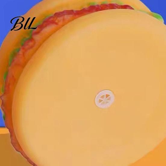 Jouet à mâcher Burger réaliste 2PCS Chien Siffleur Forme Vinyle Non Toxique Animaux de compagnie Jeu Interactif pour le Nettoyage des Dents et l'Activité