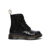 Dr. Martens 1460 Pascal Zebra Print Embossed Short Boots Women Boots Black 26716001