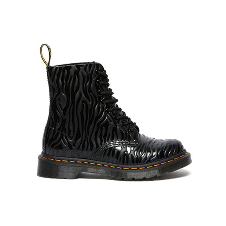 Dr. Martens 1460 Pascal Zebra Print Embossed Short Boots Women Boots Black 26716001