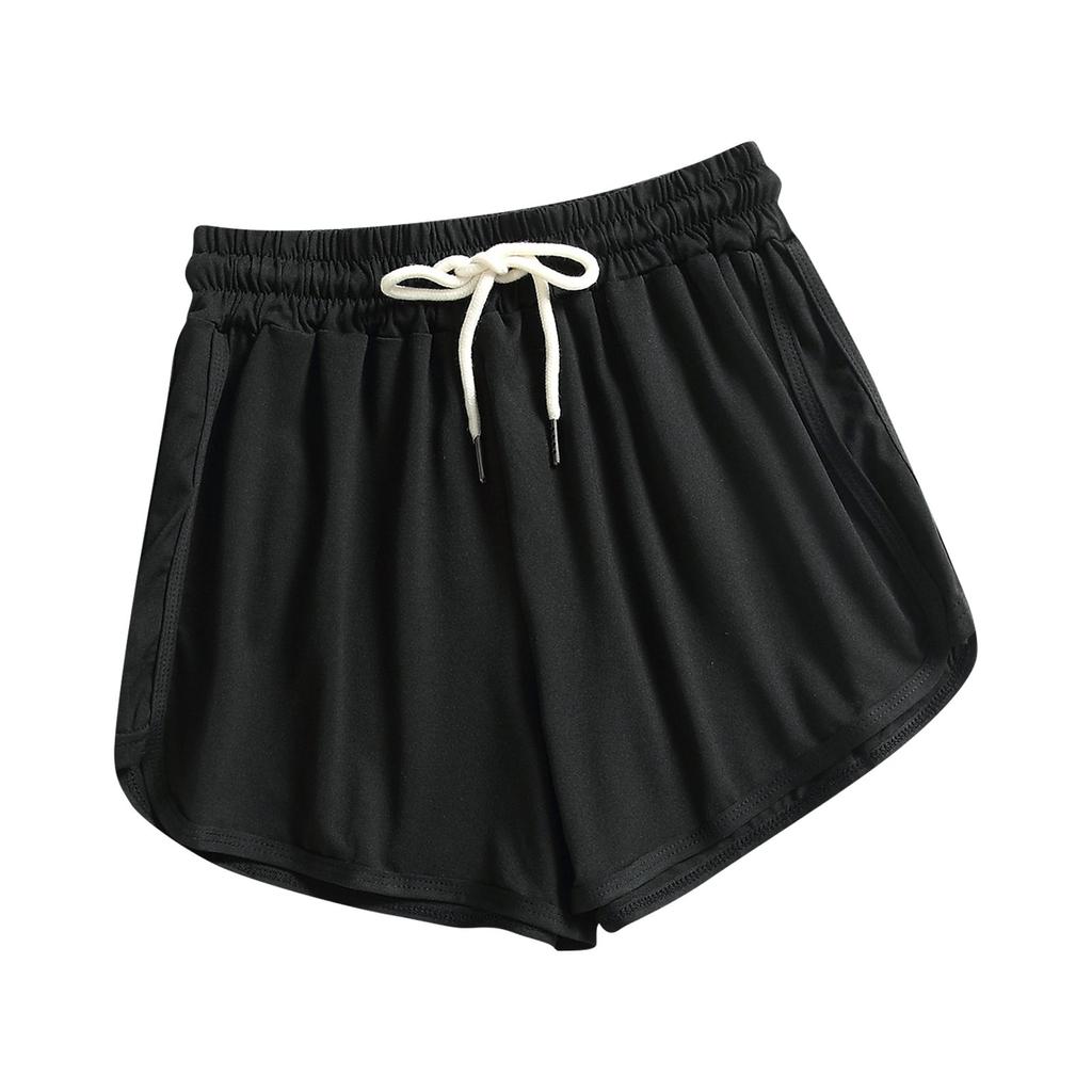 Damen-Sommermode, vielseitige, glatte, elastische Sportshorts