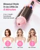 Duální napětí Iontový termální kartáč Pro natáčení a rovnání 6 nastavení teploty & LED digitální displej Horkovzdušný styler
