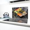 Szklana płyta ochronna na kuchenkę 80x52 Sushi