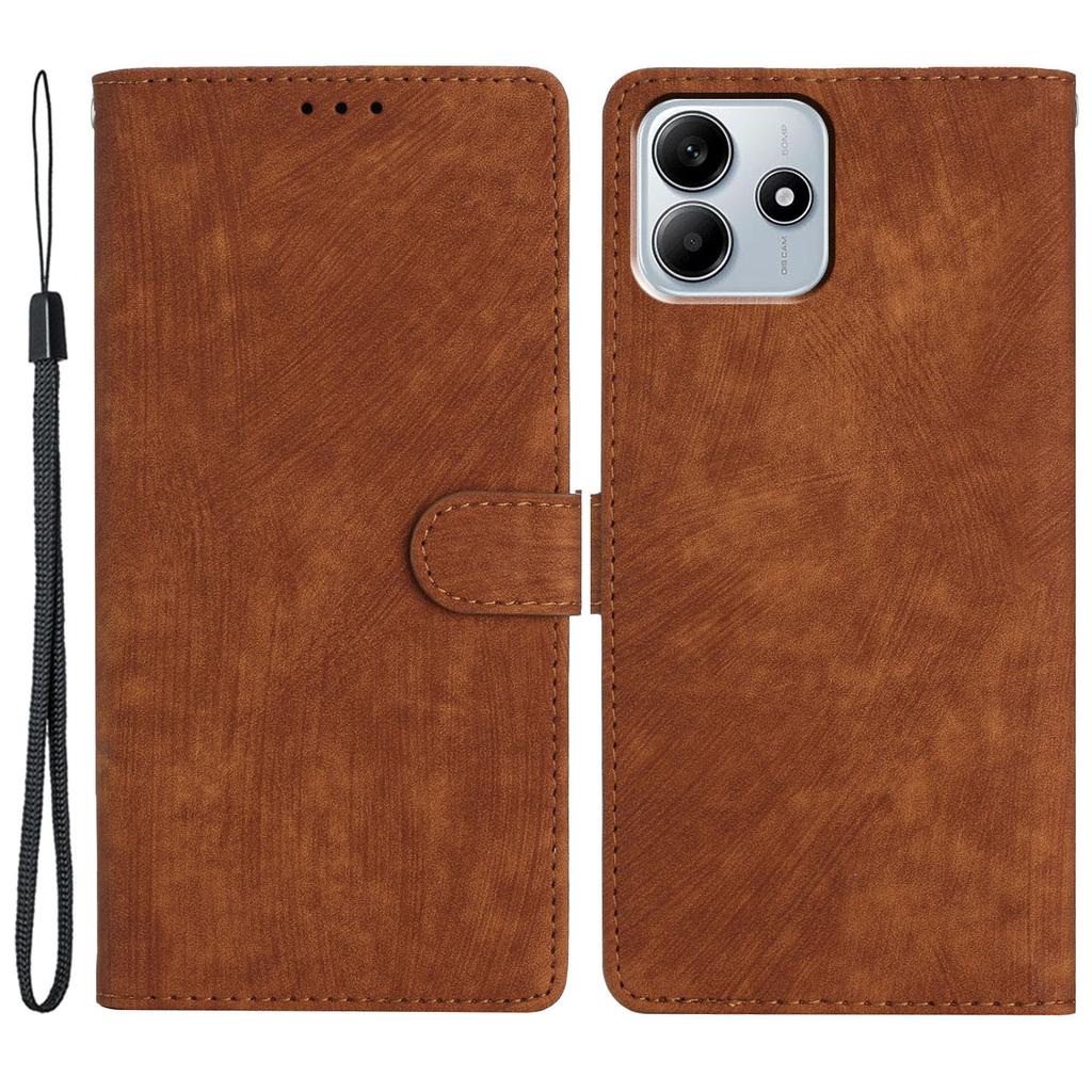 For Xiaomi Redmi Note 14 5G Case with Card Clots Skin-Touch PU Leather Phone Cover Stand