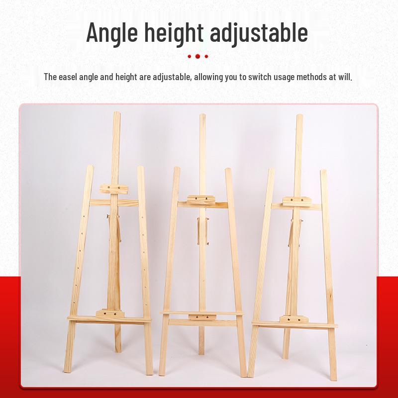 Adjustable Solid Pine Wood Easel for Art Students - Wedding Welcome Sign, Sketch & Oil Painting Display Stand.