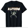 Autism Skeleton Meme Heavyweight Black Tee Shortsleeve Shirt