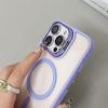 transparent magnetic shockproof phone case For iPhone 16 15 14 13 12 11 Pro Max Plus Magsafe Funda Stand Protection Cover