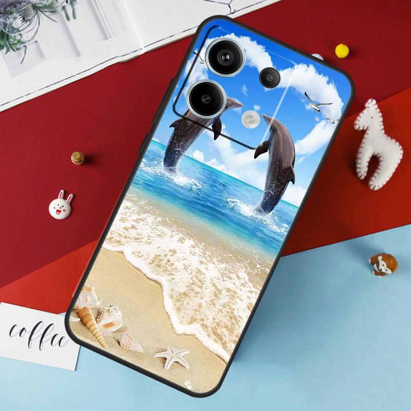 Animal Dolphin Case For Xiaomi Redmi Note 14 Pro 13 12 11 10 15 Pro Plus Redmi 15 14C 10C 12C 13C 15C Cover