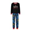 Christmas Print Crewneck Top and Plaid Pants Set for Festive Holiday and Casual Wear