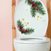 Removable Xmas Toilet Stickers Xmas Tree Waterproof Christmas Tree Sticker Self-adhesive Snowman Snowman Decoration Mural
