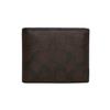 3 In 1 Wallet Classic Canvas And Leather Card Holder Unisex Wallet Dark-Brown Khaki CA001-QBMAA