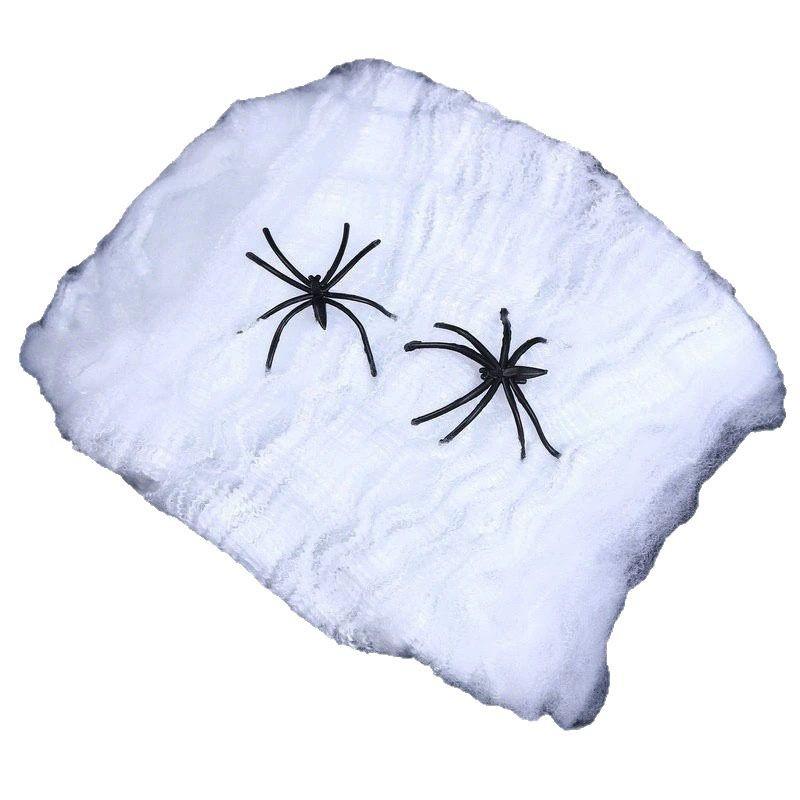 Spider Webs Halloween Decorations with Fake Spiders, Super Stretch Cobwebs for Halloween Indoor and Outdoor Party Sipplies