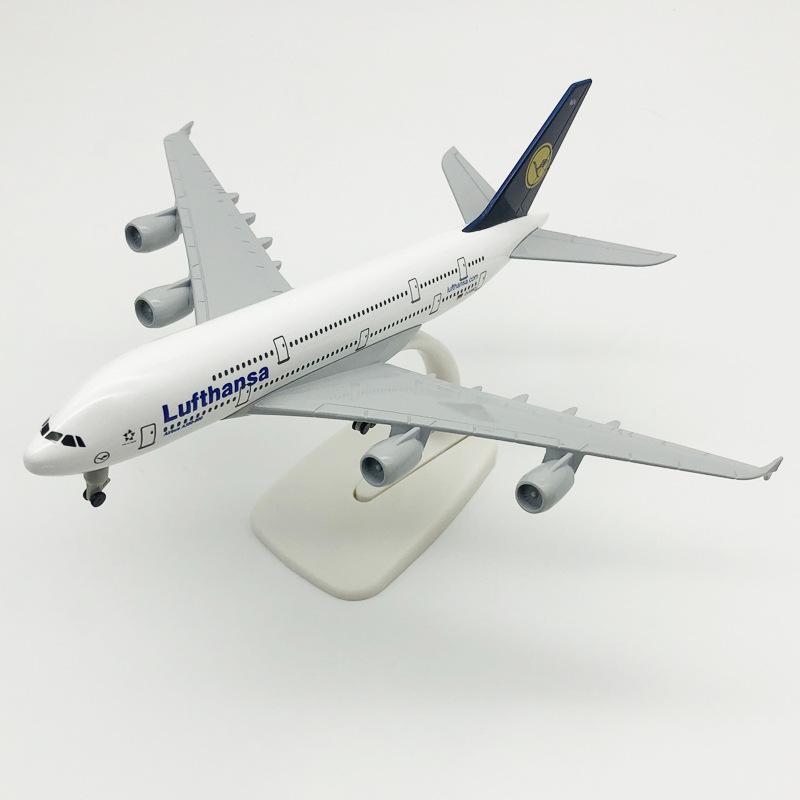 Germany Deutsche Lufthansa A380 Solid Metal Alloy Model Aircraft 20CM Simulation Model Aviation Model Toy Kit Toy Plane For