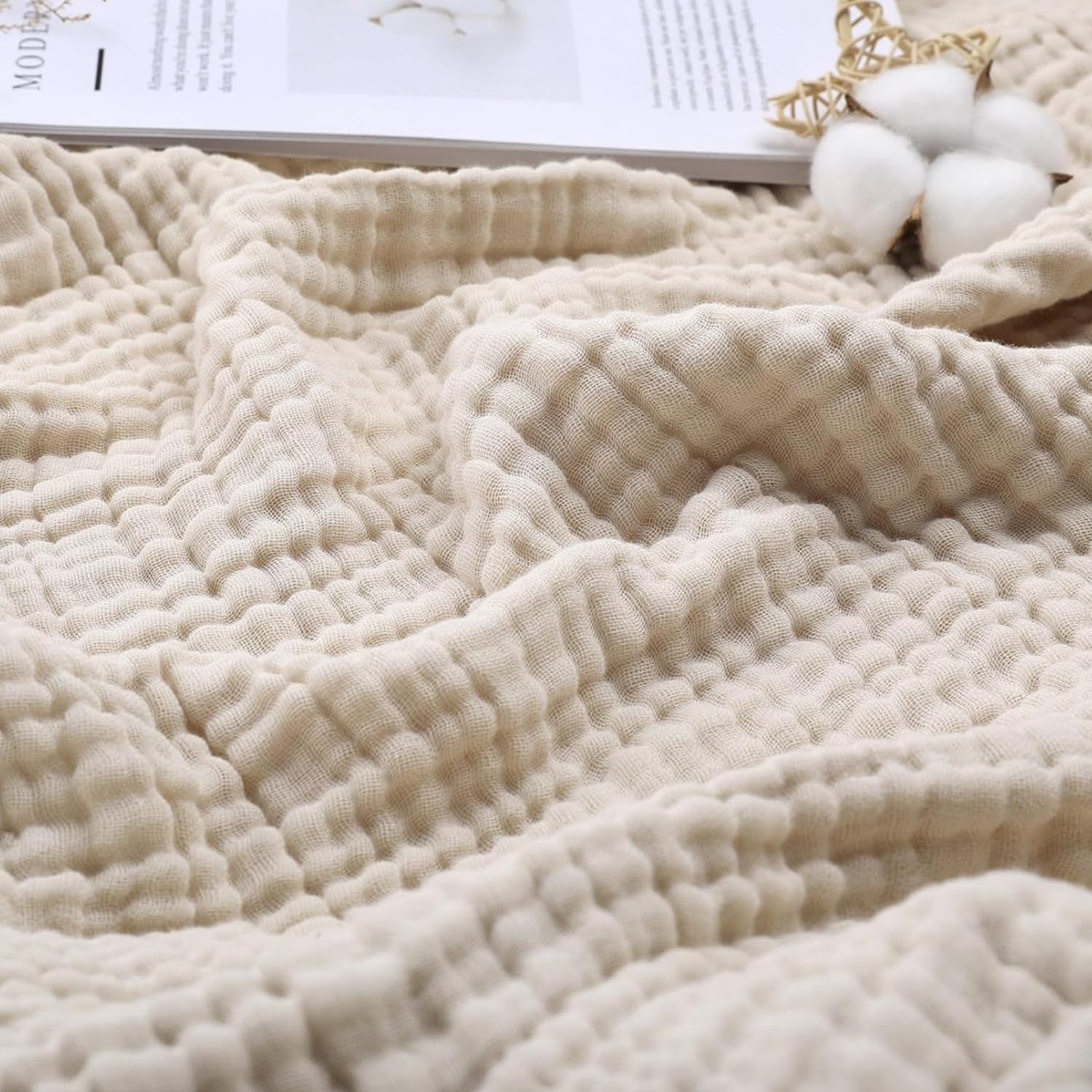 

EMME марлевый хлопок для кожи влажная кожа охлаждение кожи марля 140 х 190 цвет хаки 6-слойное одеяло, односпальное, 100% хлопок, одеяло, лето, без добавок,