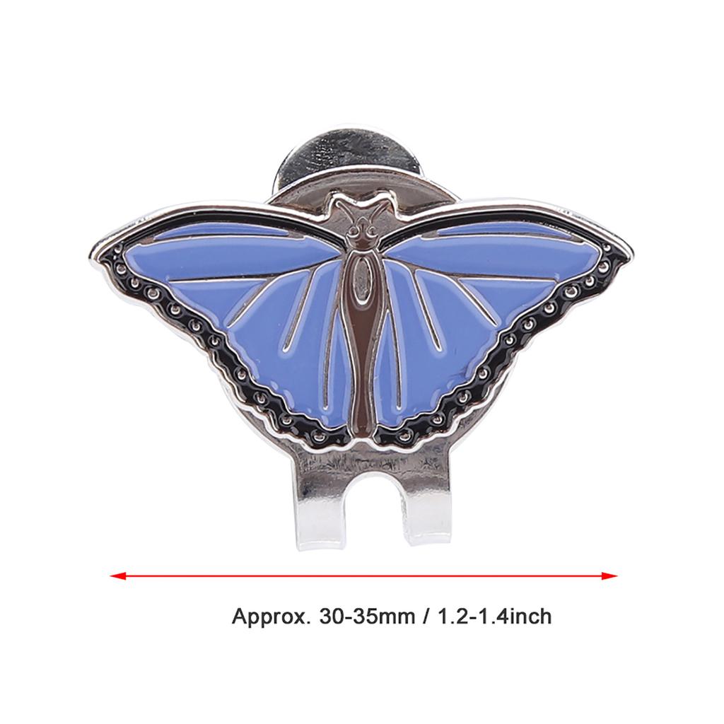 Durable Stainless Steel Golf Hat Cap Clip with Magnetic Ball Marker Accessory Butterfly
