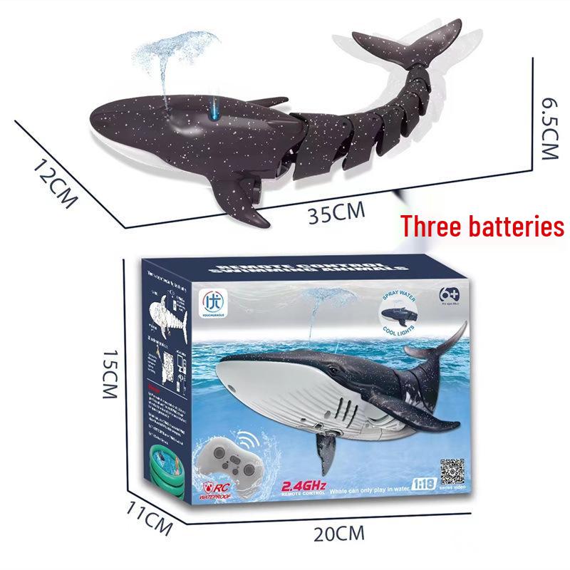 2.4G Remote Control Electric Shark Toy - Wireless Charging Water Toy for Kids