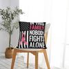 In This Family Nobody Fights Alone Breast Cancer Awareness Square Pillow Case Polyester Decorative Pillow Fashion Cushion Covers