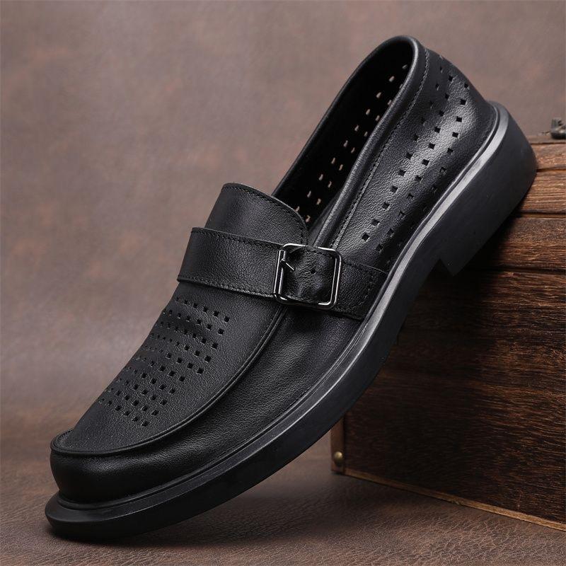 High-end Genuine Leather for Men High Quality Soft Moccasins Mens Dress Shoes Fashion Brand Men Loafers Breathable Driving Shoes