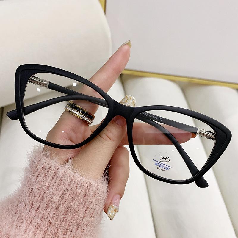 Female Anti Blue Glasses Screen Cat's New Stylish Computer Elegant Feline Rays Spectacle Presbyopic Eye Ladies High End Premium Prescription