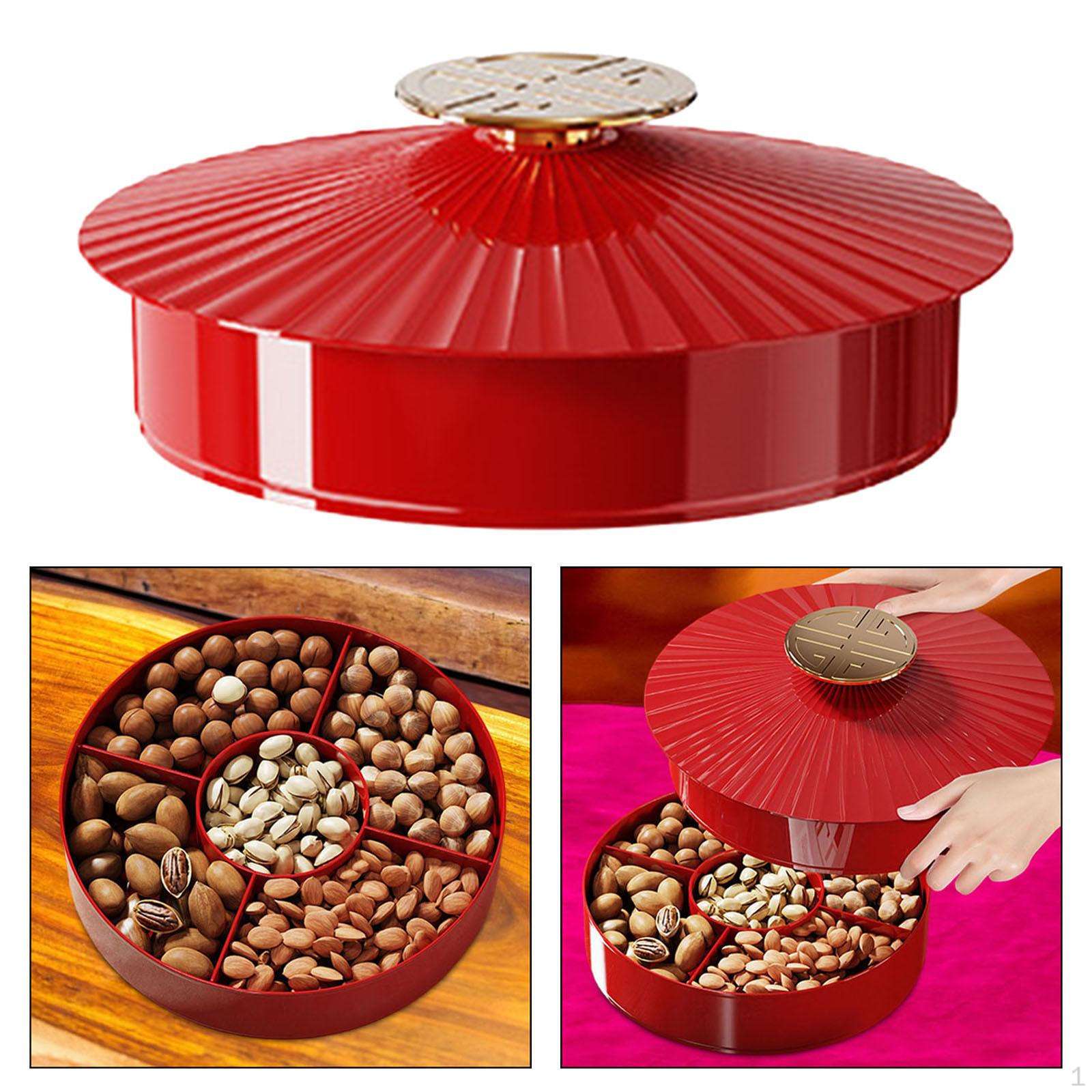 Compartmentalized Serving Tray with Lid, Dustproof, Divided, Snack Box, for Candy And Single layer