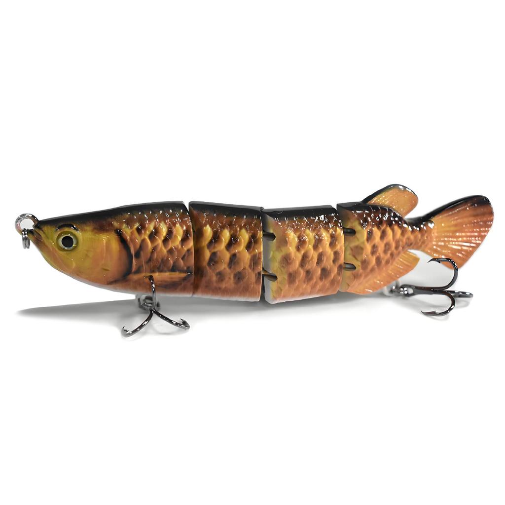 Golden Dragon Multi-jointed Sinking Fishing Lure, 4 Sections, 150mm/34.6g