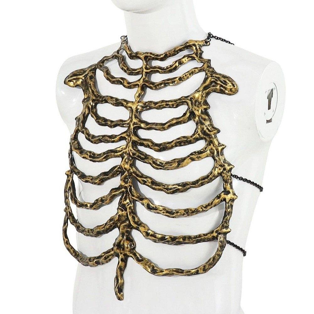 Chain Hollow Skeleton Hollow Bone Costume Prop Comfortable Skeleton Frame  Holiday Dress