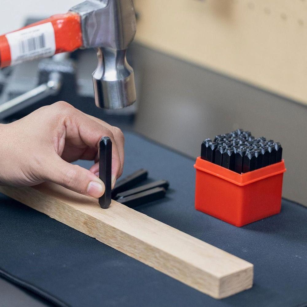 3-12.5 mm Digital Letter Stamp With Plastic Case Letter Stamp Punch Tools Leather Steel Punch