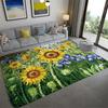 Van Gogh Art Style Sunflower Floral Oil Painting Rug  Artistic Living Room Carpe Durable Home Decor