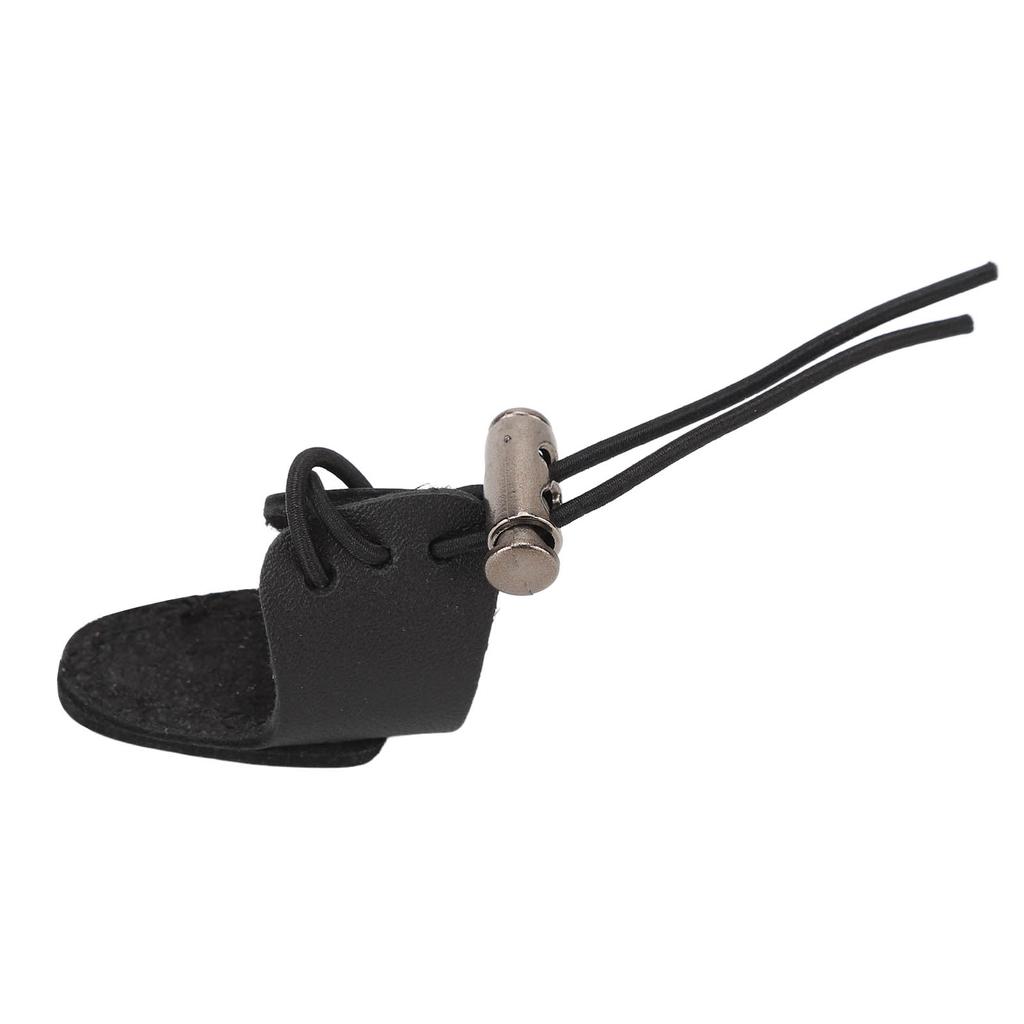 Archery Finger Guard Cowhide Mini Reduce Pain Adjustable Elastic Finger Tab for 20 To 50lb Bow