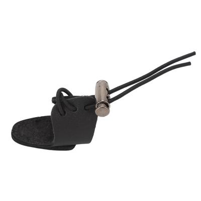  Protection de Doigt de Tir à l'Arc Mini en Cuir de Vache Réduit la Douleur Languette de Doigt Élastique Réglable pour Arc de 20 à 50 lb