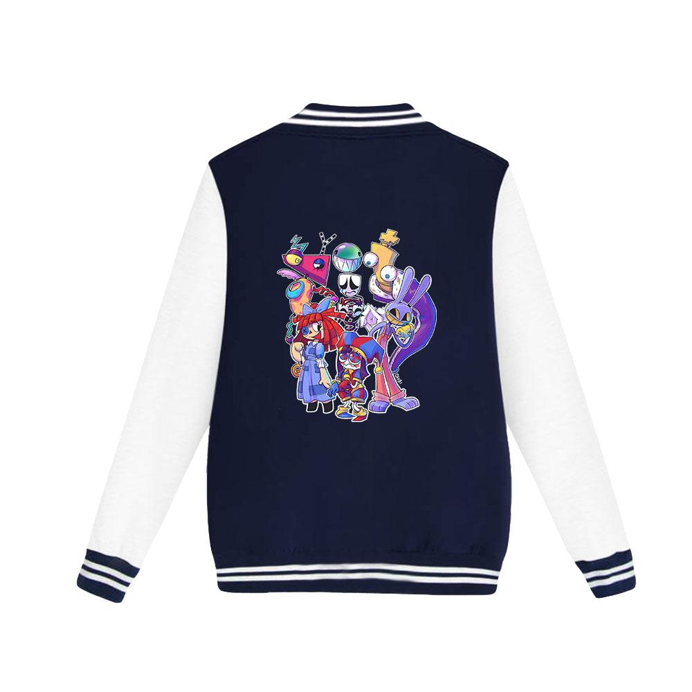 Úžasný digitální cirkusová bomber bunda dámská pánská nadměrná Harajuku móda baseballová bunda bunda dámská streetwear jaro podzim bomber svrchní oděv