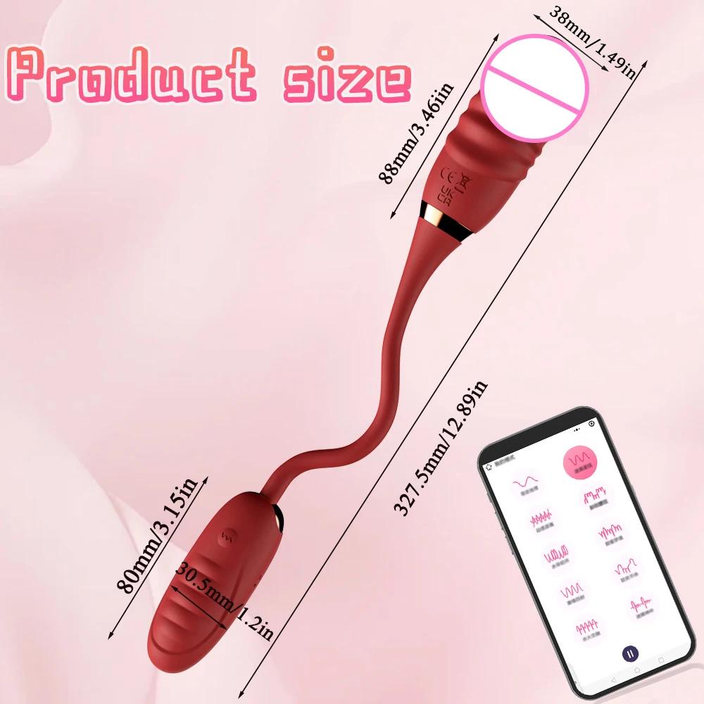 G Spot Vibrator for Women Wireless Bluetooth APP Telescopic Dildo Clitoris Stimulator Vagina Massager Love Egg Panties Sex Toys