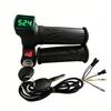 Red Screen Throttle Grip with Handlebar Lock & Speaker Voltage Display for Electric Scooters