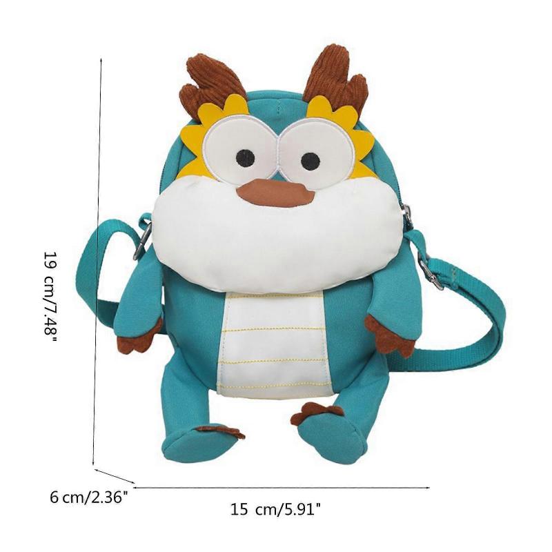 Cute Cartoon Girls Crossbody Bag Messenger Bag with Zippered Lovely Mini Handbag for Woman and Girls Red