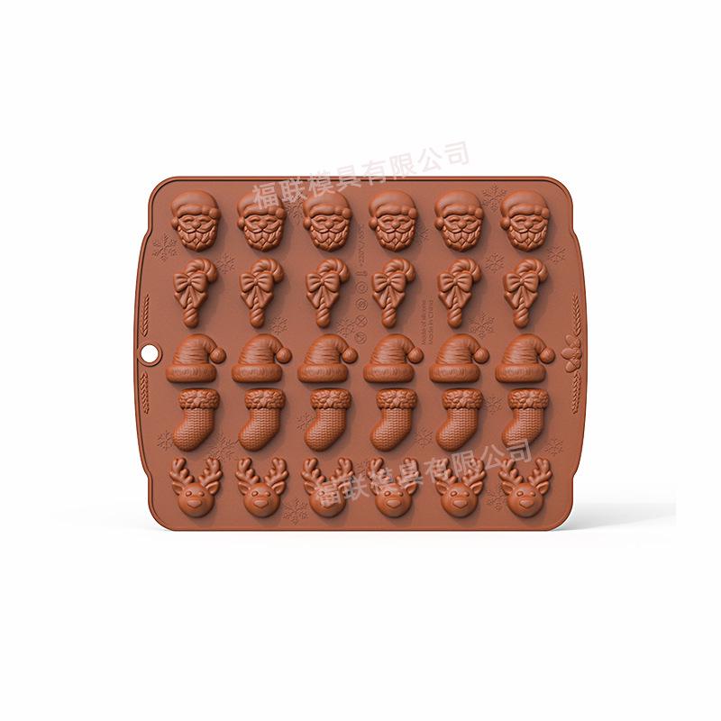 Christmas Silicone Mold: 5-Cavity for Tree, Gloves & Figurines