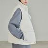 Anta Gilet Senza Maniche in Pile Monocolore con Cerniera Nascosta e Collo Alto da Uomo Bianco 952238901-1