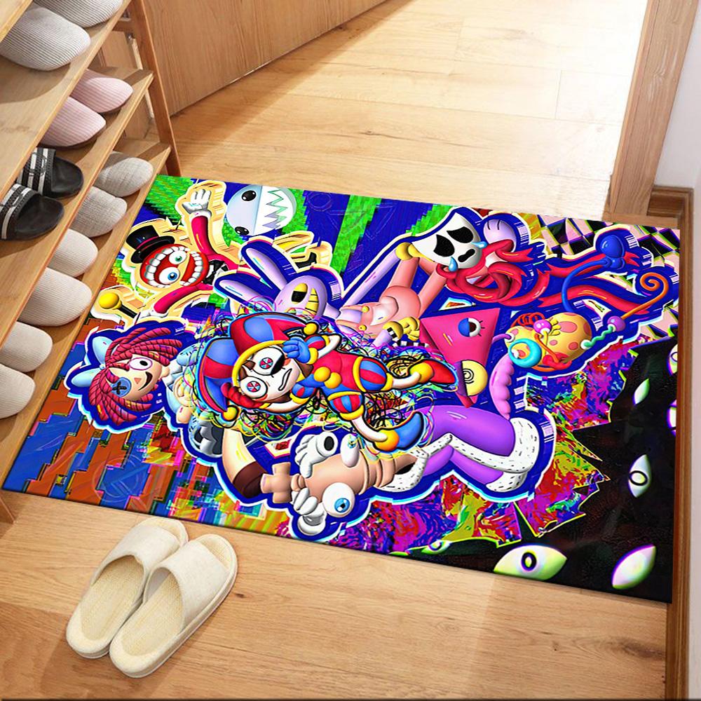 The Amazing Digital Circus Game Square Rugs Are a Great Choice for Living Rooms, Bedrooms, Home Décor, and As Gifts.