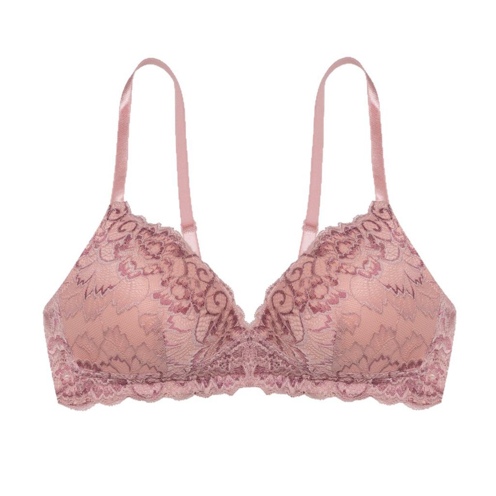 Summer thin European and American lace sexy underwear without steel ring upper support to gather comfortable erotic bra women's underwear