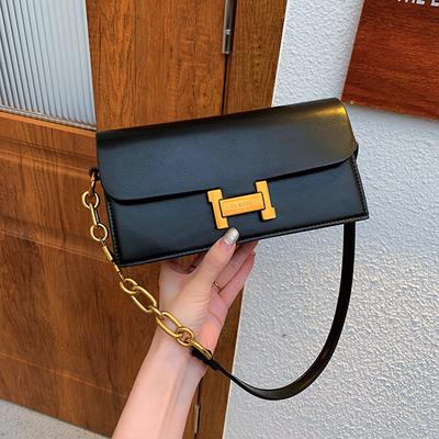 Niche Retro H-Buckle Underarm Bag Women'S Spring And Summer Shoulder Bag Foreign-Style Versatile Messenger Bag Women