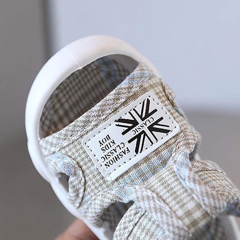 New Style Unisex Baby Sandals for 0-2 Years Solid-Soled Cloth Shoes with Soft Soles, Infant First Walkers Cool Kid Shoes