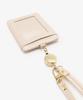 Afternoon Tea Living JQ55 Pass Case with Cord Reel and Motif Charm, Beige