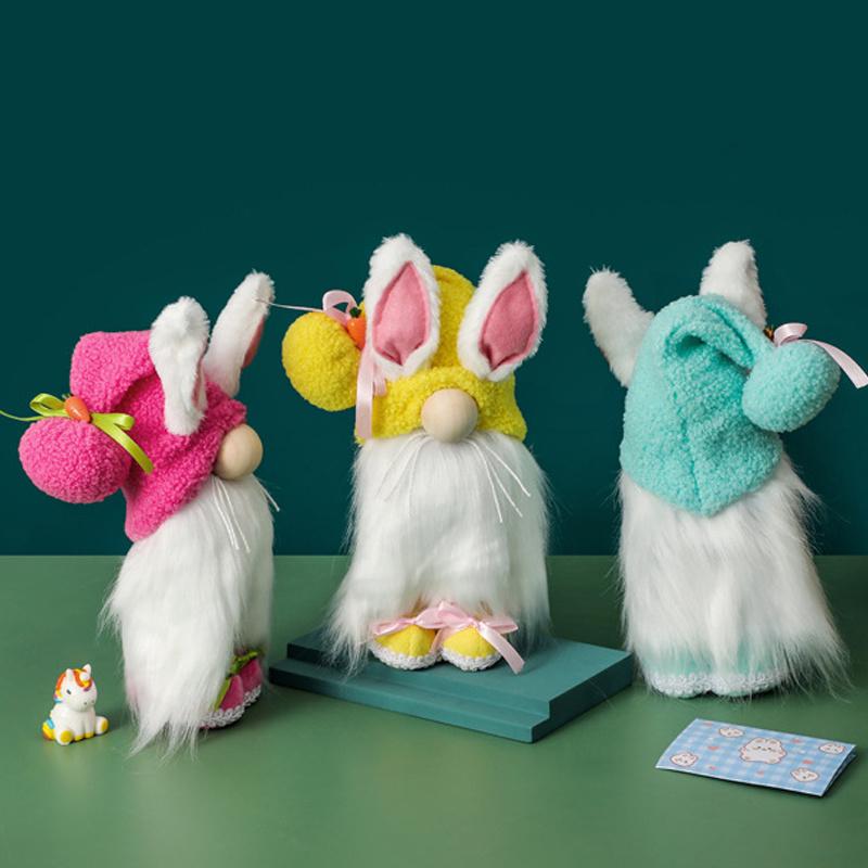 Easter Gnome Bunny Rabbit Nordic Gonk Tomte Pluszowe zabawki Lalki ozdoby Prezenty dla dzieci