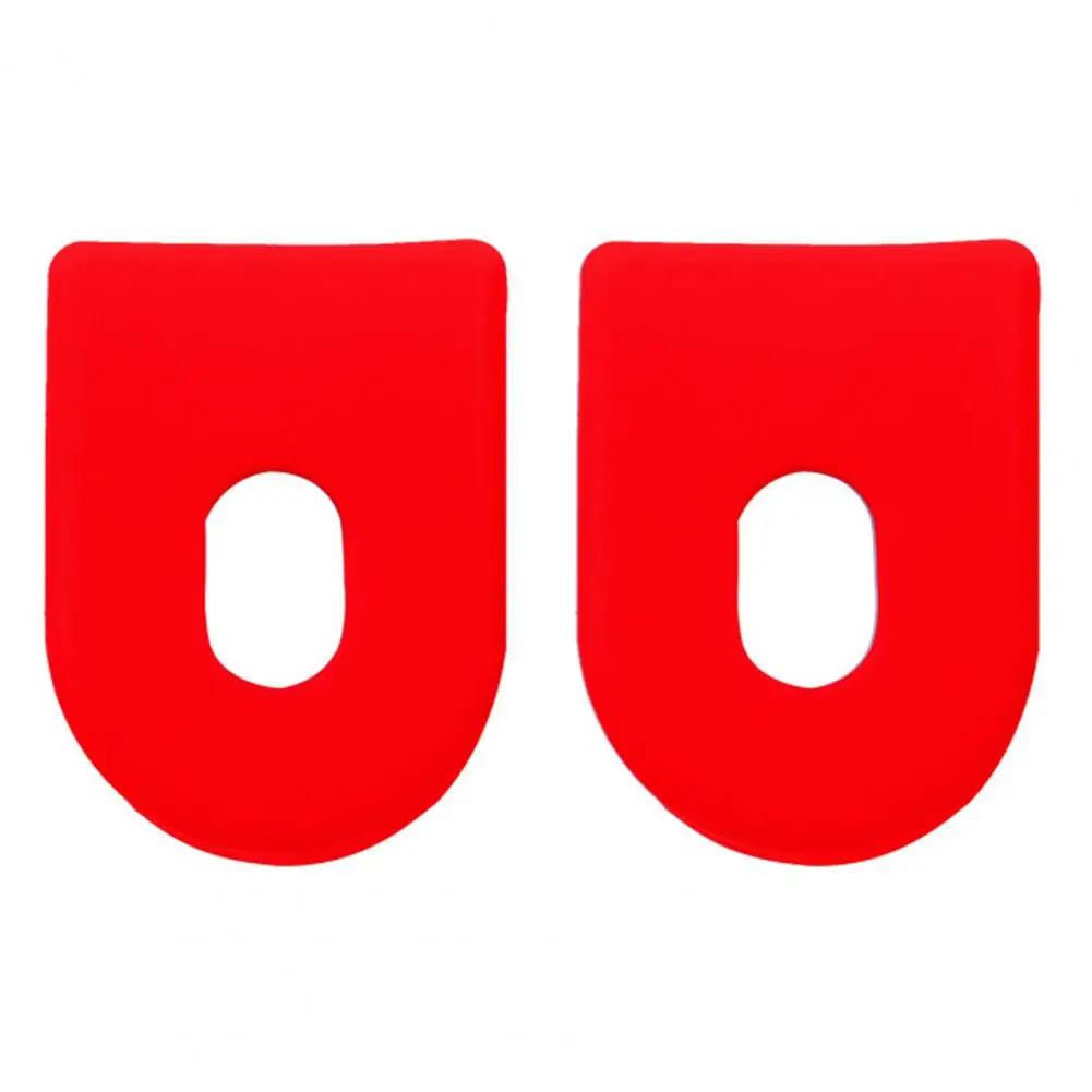 

1 пара защитных шатунов для шоссейного велосипеда MTB, карбоновый чехол из силиконового геля, защитный рукав, велосипедные ботинки, аксессуары для велосипеда красный