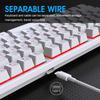 104 Tasten RGB-beleuchtete mechanische Tastatur Kabelgebundene RGB-Gaming-Tastatur Cyan-Achse Tastenkappen für PC Laptop Desktop Esports Ergonomie Tastatur