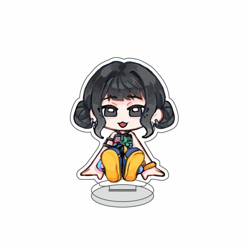 

Милая акриловая подставка с девушками-охотницами на демонов Зои, Люми и Мирой, высококачественное декоративное изделие, идеальное украшение для рабочего стола.